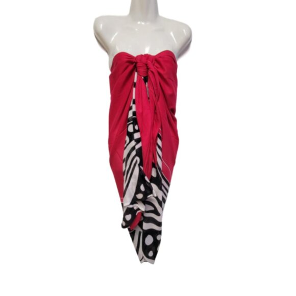 Womens Sarong Cotton Wrap Handpainted Batik Wrapskirt Beach Pareo Beachwear -NEW - Picture 3 of 6